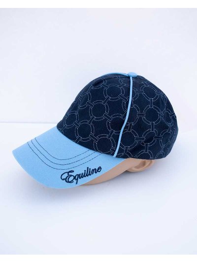 Casquette bleu marine et bleu clair avec imprimé - Igan - Equiline - imagen 3