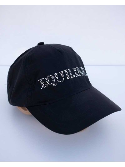 Casquette de nylon noir brillant à strass - Illusion - Equiline - imagen 2