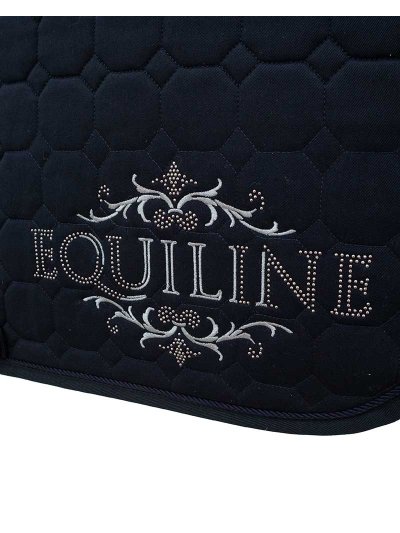 Tapis de dressage bleu marine avec broderie et clous pour cheval (full) - Rarity - Equiline - imagen 2