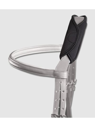 protection de têtière de gel noir avec velcro - Waldhausen