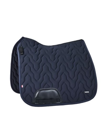 Sudadero de doma con efecto refrescante en color azul marino y borde de saten para caballo-KLNelly-Kingsland