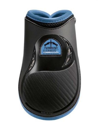 Protectores traseros negros y azul de salto Carbon Gel Vento - Veredus