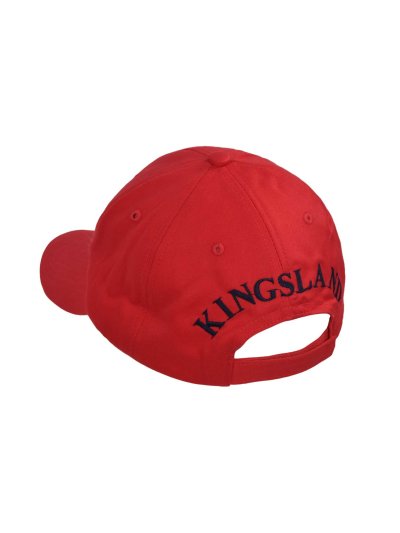 Casquette rouge avec initiales brodées en blanc et bleu marine - KLargus - Kingsland - imagen 2