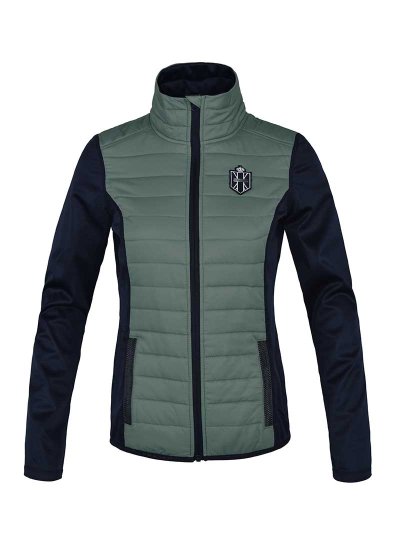 Veste softshell d'entraînement matelassée vert et bleu marine pour femme - KLagueda - Kingsland
