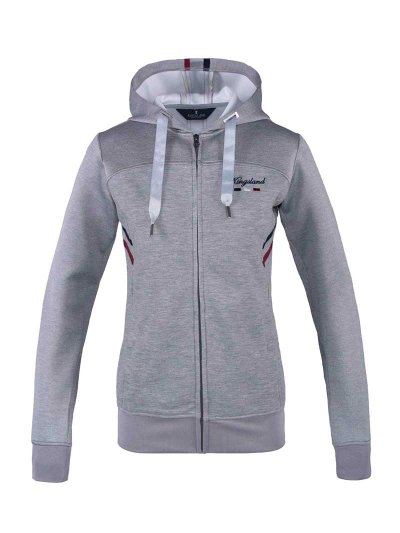 Sweat gris clair avec fermeture éclair et capuche pour femme - KLbarisa - Kingsland