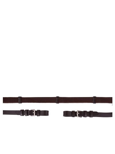 Rênes antidérapantes pour la caza de 19mm marron pour cheval - Premiere - imagen 2