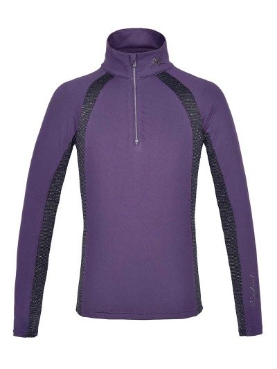T-shirt d'entraînement à manches longues violet et noire pour fille - KLdianne - Kingsland