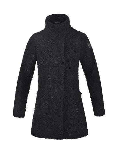 Manteau long en laine synthétique noire pour femme - KLdeena - Kingsland