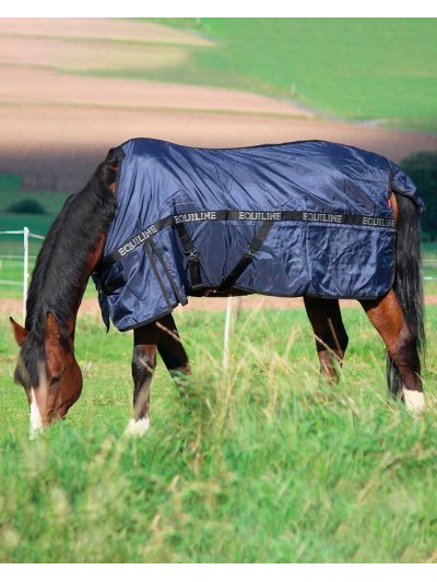 Couverture imperméable bleu marine 840D pour cheval - Equiline
