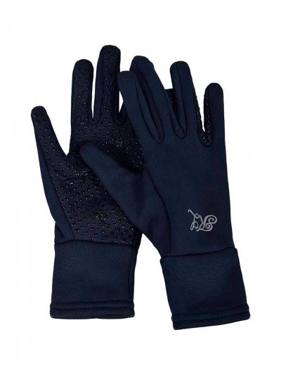 Gants d'hiver avec grip bleu marine avec logo à paillettes - KLifa - Kingsland