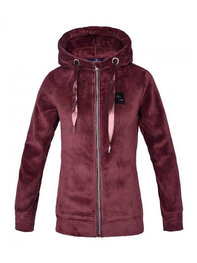 Veste polaire bordeaux avec capuche pour femme - KLida - Kingsland