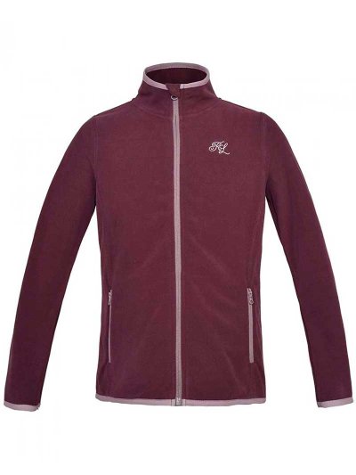 Veste micropolar respirant bordeaux à col haut junior unisexe - KLidril - Kingsland