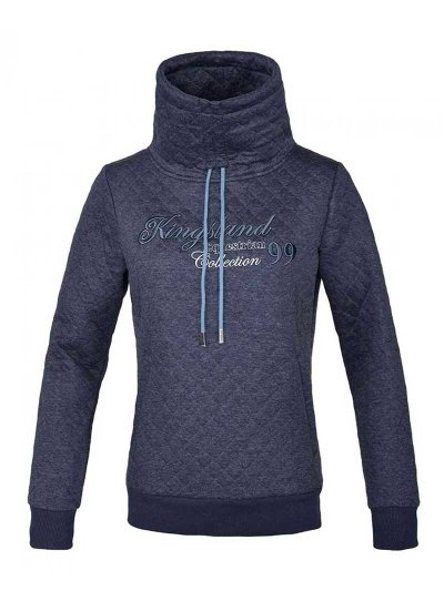 Sweat bleu grisâtre à col haut pour femme - KLieva - Kingsland