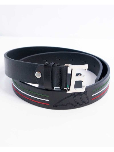 Ceinture en cuir noir brodé - Equiline