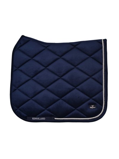 Tapis Coolmax de dressage velouté bleu marine pour cheval (full) modèle KLgail - Kingsland Dressage