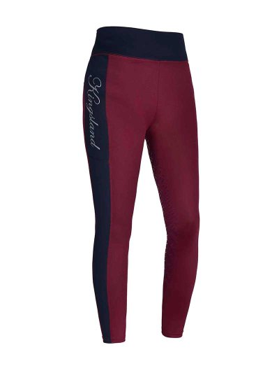 Leggings d'hiver bordeaux et bleu marine (grip à fond intégral) pour femme - KLkarina - Kingsland Dressage