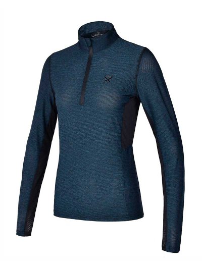 T-shirt d'entraînement à manches longues bleu marine pour femme - KLserenity - Kingsland Dressage