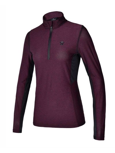 T-shirt d'entraînement à manches longues bordeaux pour femme - KLserenity - Kingsland Dressage