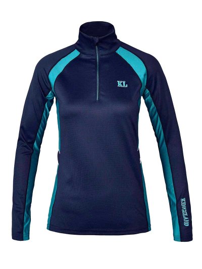 T-shirt d'entraînement bleu marine et turquoise pour femme - KLilda - Kingsland