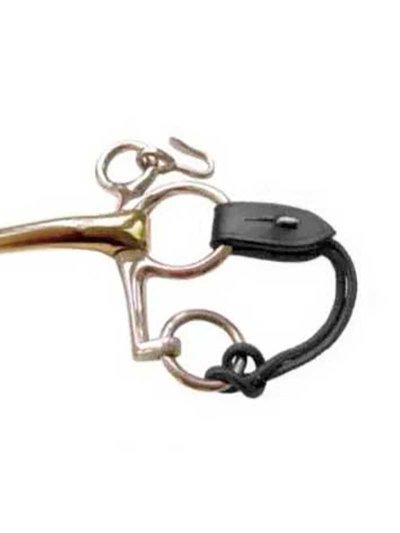 Paire de courroies noire en nylon et cuir pour pont Pelham - Sprenger - imagen 2