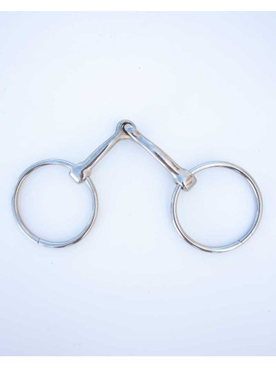 Filete cromado partido de 11mm con anillas sueltas de diámetro 7,5cm para caballo - Zaldi