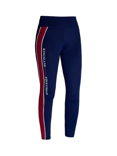 Leggings bleu marine et bordeaux (grip à fond intégral) pour fille - KLkandy - Kingsland