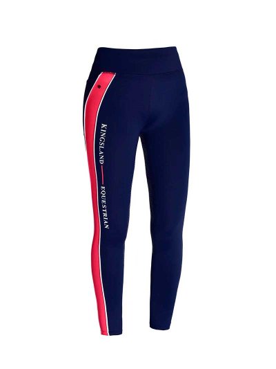 Leggings bleu marine et corail (grip à fond intégral) pour fille - KLkandy - Kingsland