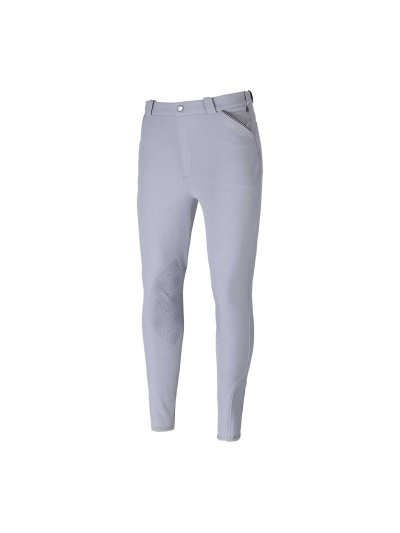 Pantalons d'équitation gris avec grip aux genoux pour homme - KLkenton - Kingsland