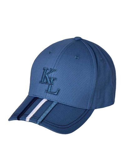 Casquette bleu avec 3 Bandeaux brodées (bleu marine, blanc et bleu) - KLijaden - Kingsland