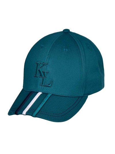 Casquette turquoise avec 3 Bandeaux brodées (bleu marine, blanc et turquoise) - KLijaden - Kingsland