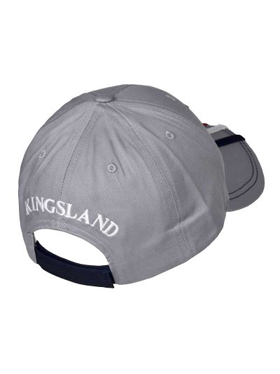 Casquette gris clair avec 3 Bandeaux brodées (bleu marine, blanc et bordeaux) - KLijaden - Kingsland - imagen 3