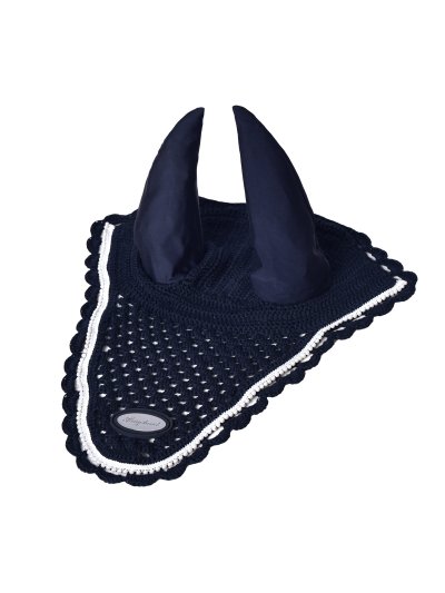 Bonnet en crochet bleu marine pour poney - KLjenci - Kingsland Dressage