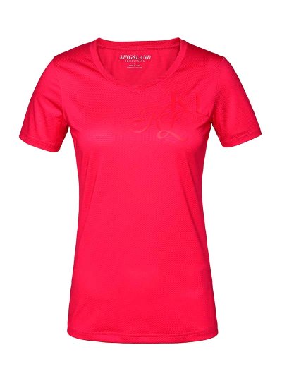 T-shirt technique d'entraînement à manches courtes corail/fuchsia pour femme - KLjanisi - Kingsland