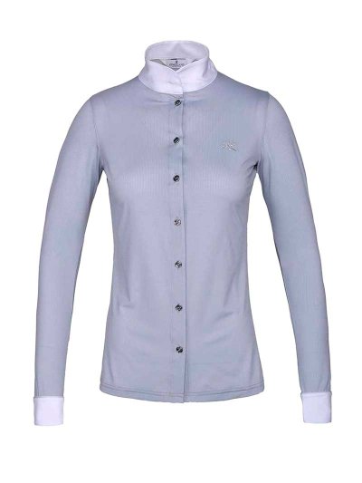 Chemise de compétition à manches longues gris clair pour femme - KLjackie - Kingsland