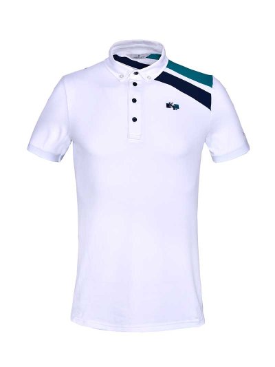 Polo de compétition à manches courtes blanc pour homme - KLjadon - Kingsland