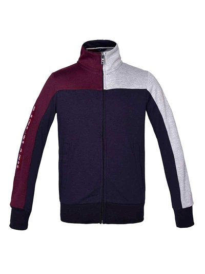 Sweat bleu marine, bordeaux et gris à col haut junior unisexe - KLjayden - Kingsland