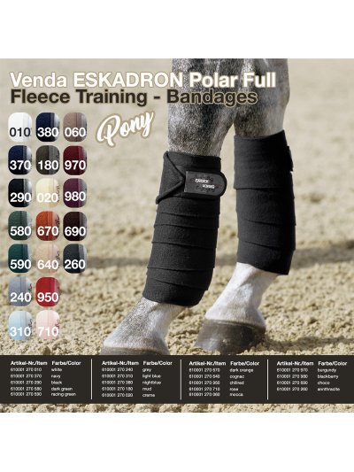 Pack of 4 black work bandages (290) for Pony - Eskadron
