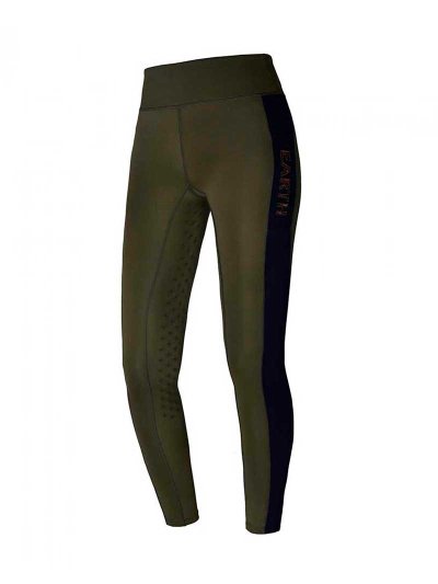 Leggings d'équitation vert kaki et bleu marine avec grip à fond intégral pour femme - KLjenna - Kingsland Erath
