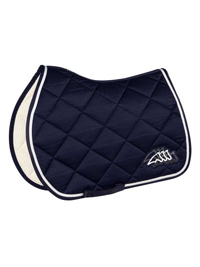 Tapis de de saut bleu marine et blanc - Cudec - Equiline