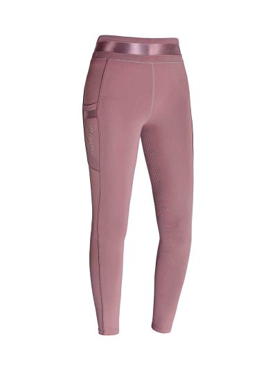 Leggings rose poudré avec ceinture large effet brillo (grip à fond intégral) pour fille - KLkemmie - Kingsland
