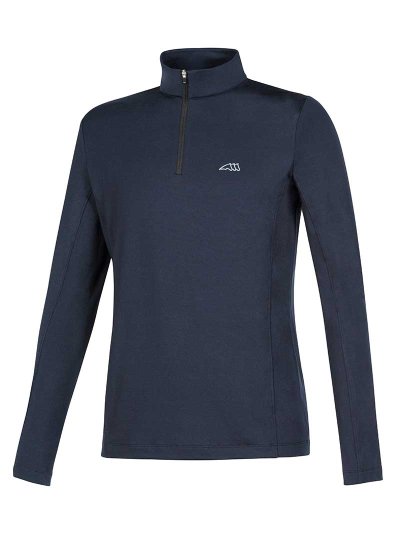 T-shirt polaire d'entraînement à manches longues bleu marine pour homme - Chidic - Equiline