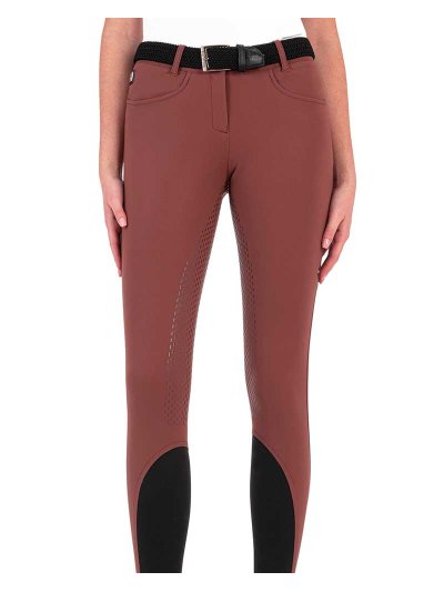Pantalons d'équitation marron (grip à fond intégral) pour femme - Cobef - Equiline