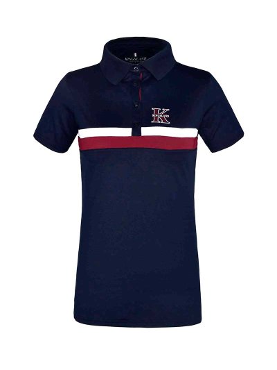 Polo en piqué à manches courtes bleu marine (navy blazer) pour femme - KLlukina - Kingsland
