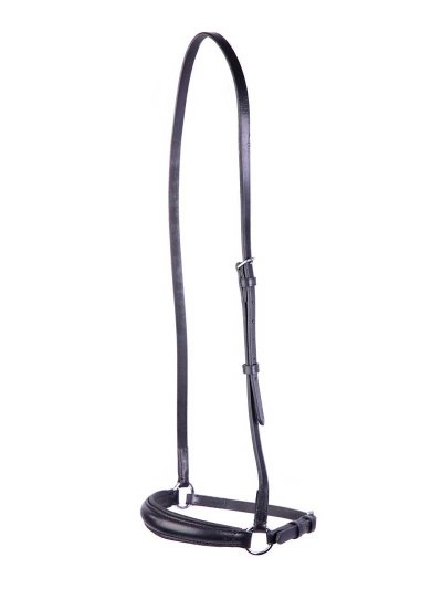 German noseband with black cheek piece for horses - Premiere
