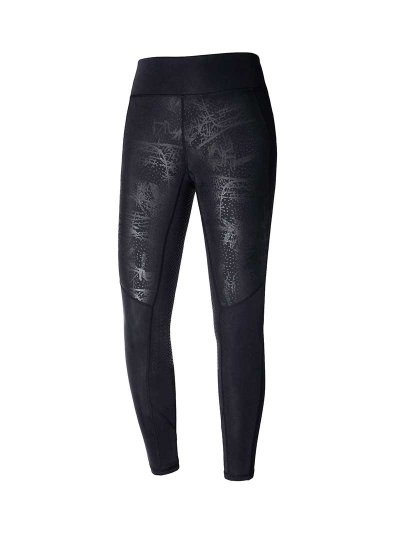 Leggings d'équitation noir imprimée (grip à fond intégral) pour femme - KLkatinka - Kingsland