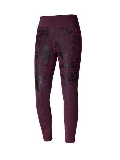 Leggings d'équitation bordeaux imprimée (grip à fond intégral) pour femme - KLkatinka - Kingsland