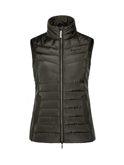 Gilet matelassé vert kaki foncé (green beluga) pour femme - KLmanuela - Kingsland