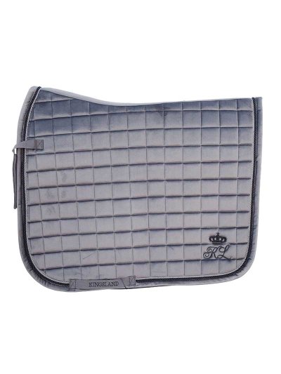 Tapis Coolmax de dressage en velours gris/argenté - KLmya - Kingsland