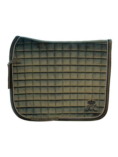 Tapis Coolmax de dressage en velours vert kaki foncé - KLmya - Kingsland