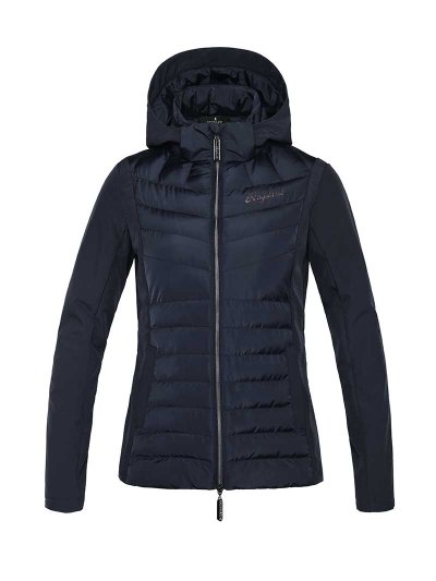 Manteau matelassé bleu marine avec capuche pour femme - KLmilaine - Kingsland